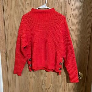 Madewell Women’s Orange Mock Neck Sweater Small